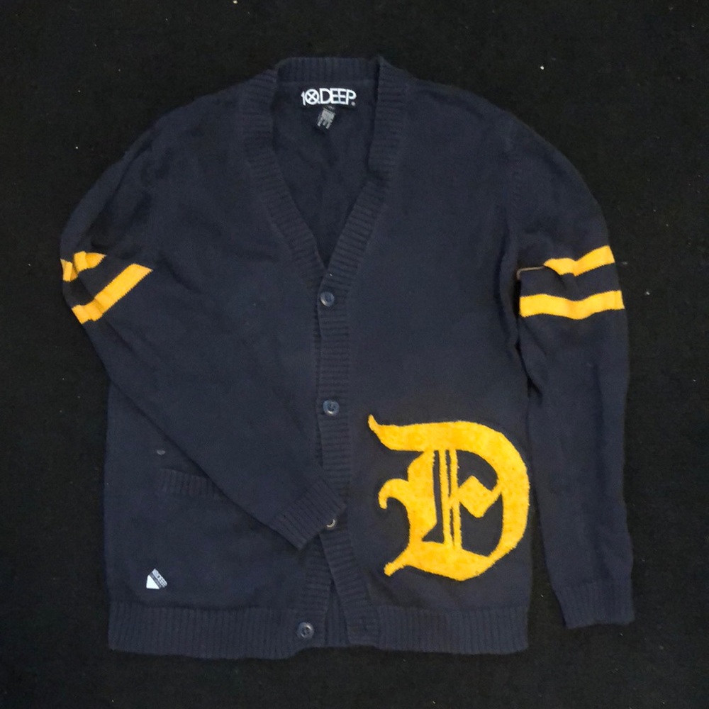 10 Deep Navy Cardigan- Size Medium